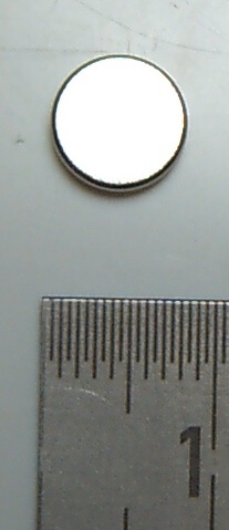 Neodym Magnet, rund, 8mm Durchmesser 2mm dick, hohe