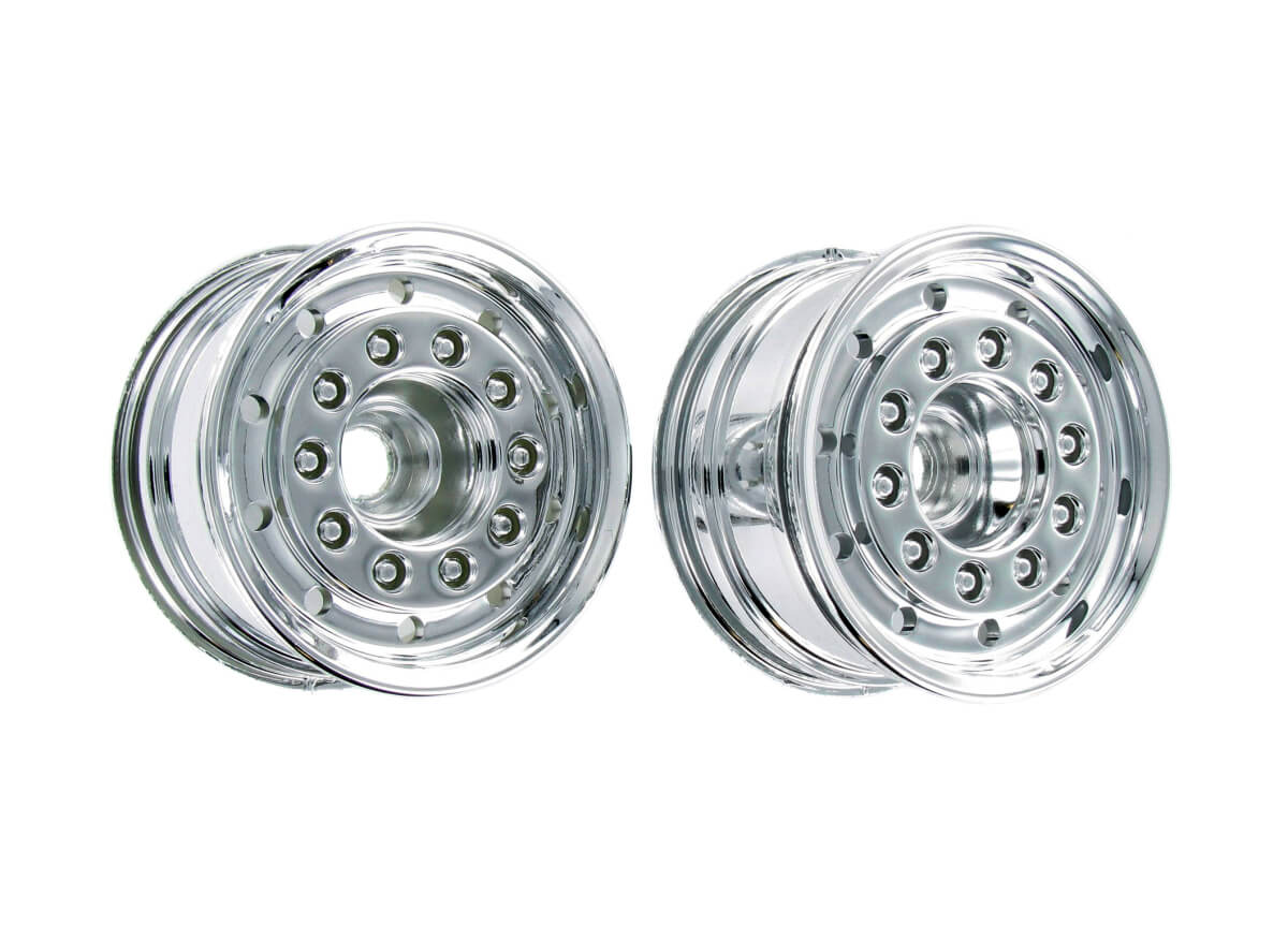 CARSON Vorderachsfelgen (2) Kunststoff verchromt, für Tamiya