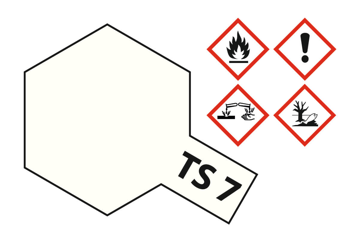 1x Sprühlack-Dose 100ml, Racing-Weiß,glänzend, TS-07