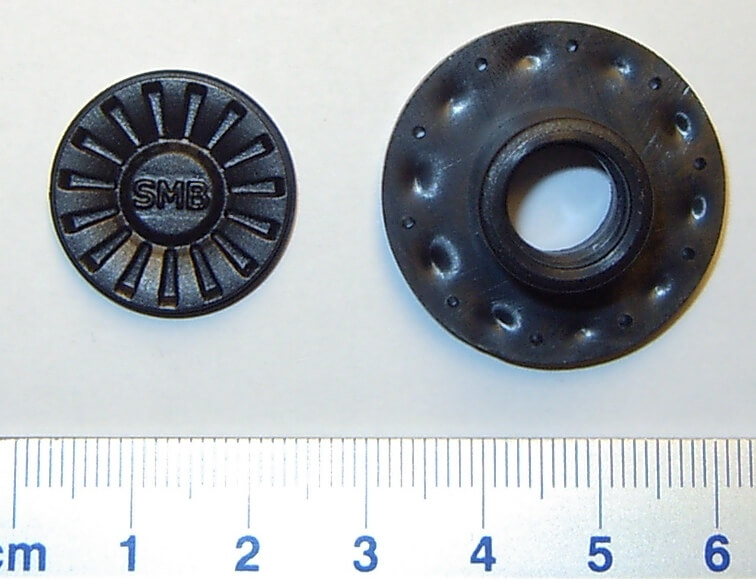 1 Freilauf-Nabe V4, Kunststoff mit Sitz  für 2 Kugellager   