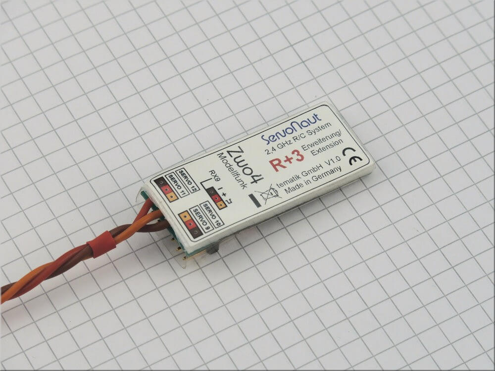 Kanalerweiterung R+3 für 3 Servokanälen. Mit diesem