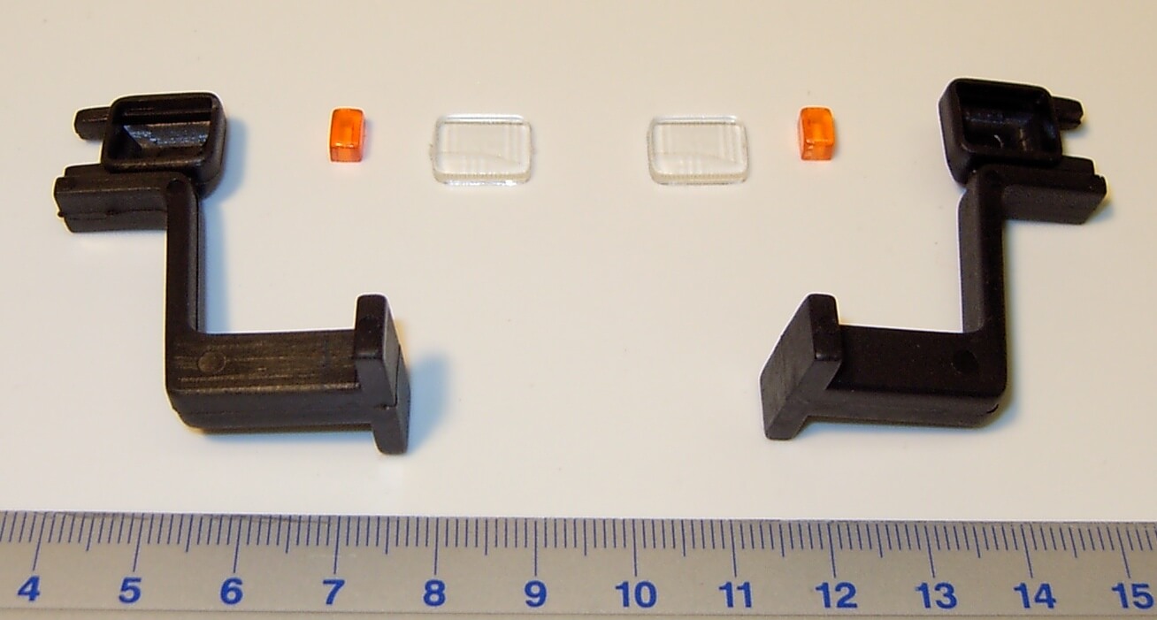 Hauptscheinwerfer Radlader 1:16/1:14,5.  Kunststoff, Arm    