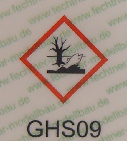 gedruckte Gefahrgutzettel (WDC-Maßstab)  GHS09 laut         