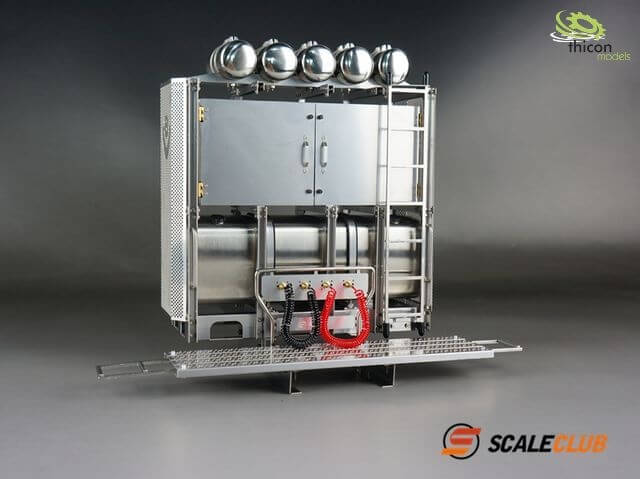 Schwerlast-Turm mit Staukästen und Akku-Fach. Aus Edelstah  