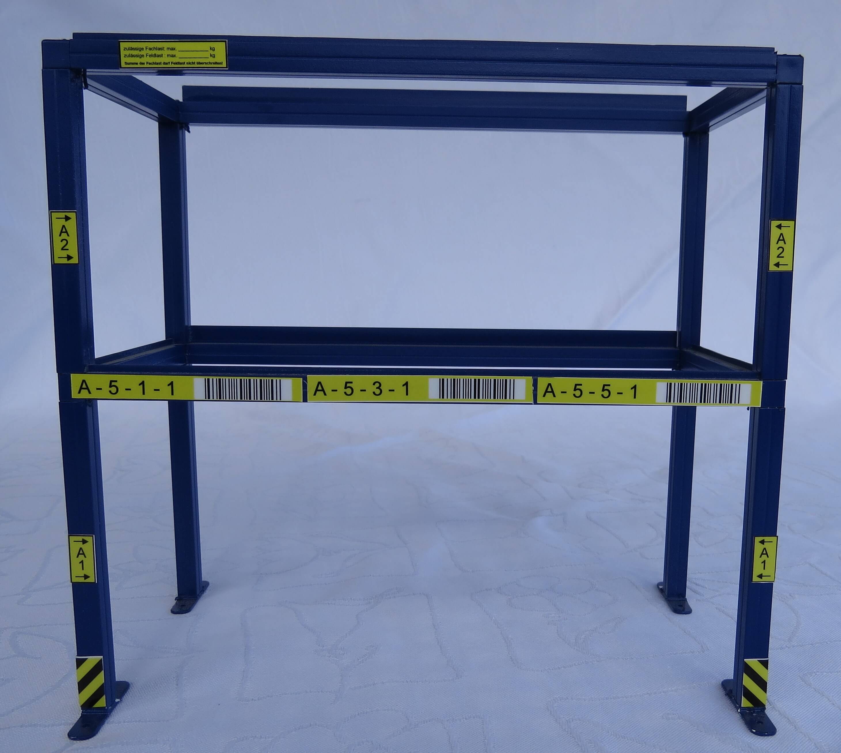 1 Palettenregal (Alu) 200mm breit, 190mm hoch, 91mm tief    