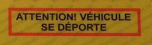 Aufkleber REFLEX-Warnschild "ATTENTION!" aus                