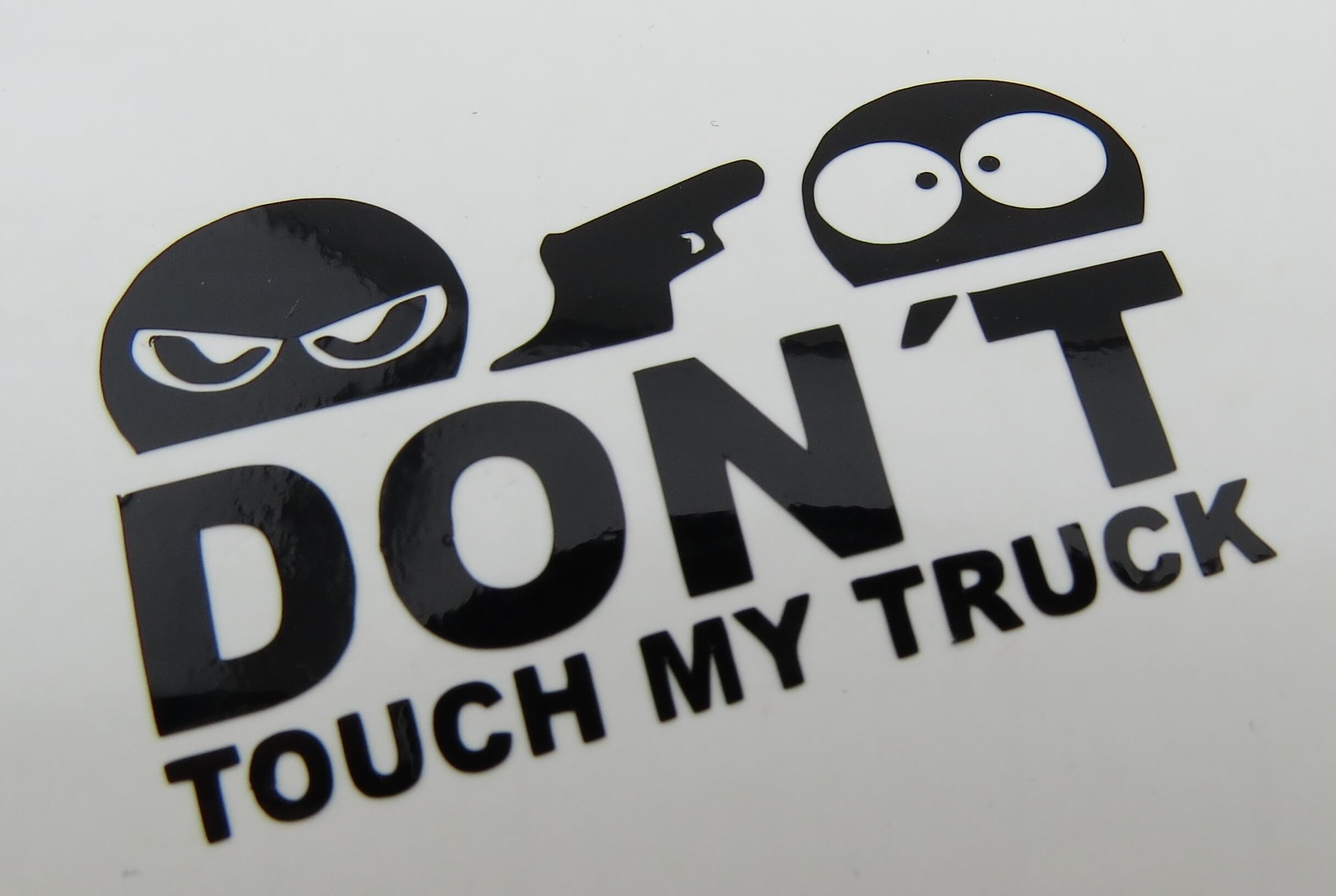 Dekor-Set (aus Folie geschnitten) Motiv "DON'T TOUCH MY T