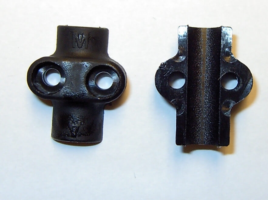 Federträger, Kunststoff, 2 Halbschalen,  für 1 Federpaket   