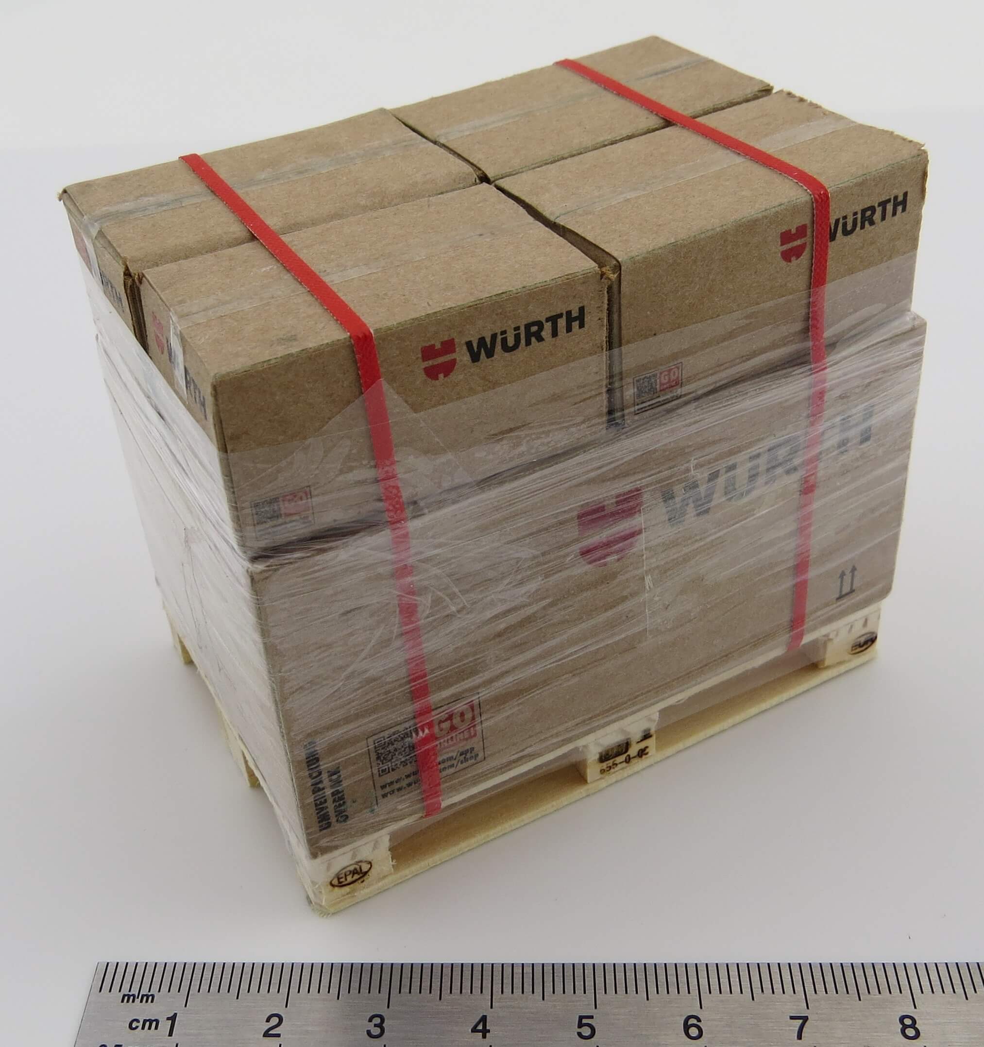 1 Würth Palettenkarton auf EURO-Palette. 1:16. Passend zum r